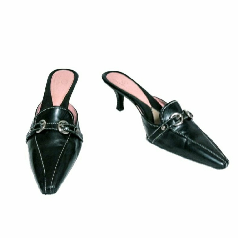 Cole Haan Black/Pink Emily Low Mule Sz 8.5
